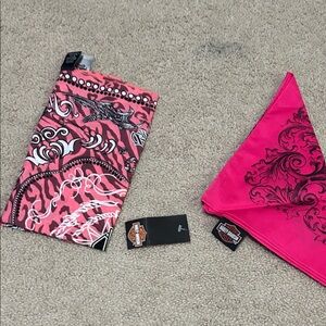 Harley-Davidson Pink Patterned Bandanas
